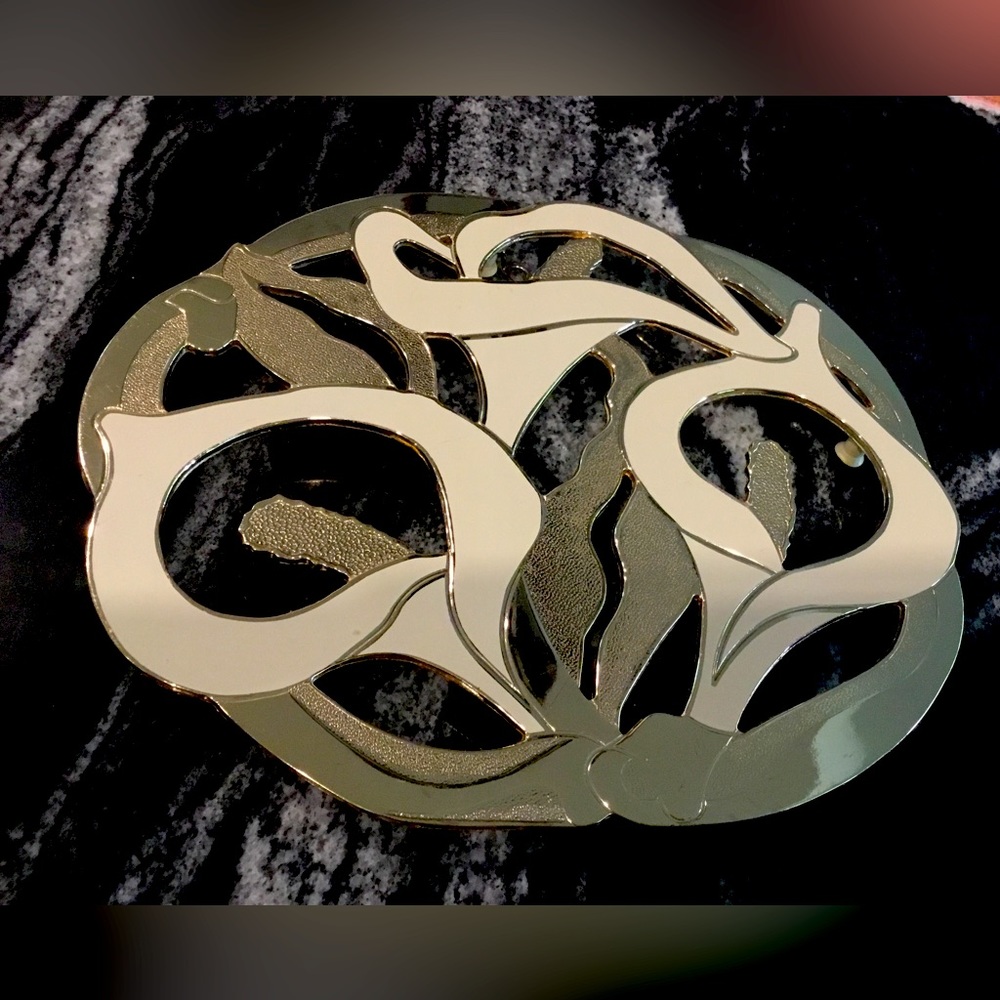Brass Calla Lily Trivet Wall Hanging